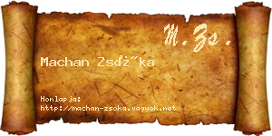 Machan Zsóka névjegykártya